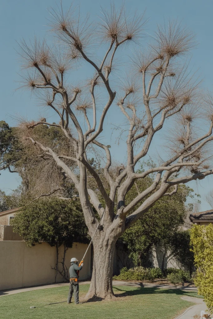 Seasonal Tree Trimming winter scene image