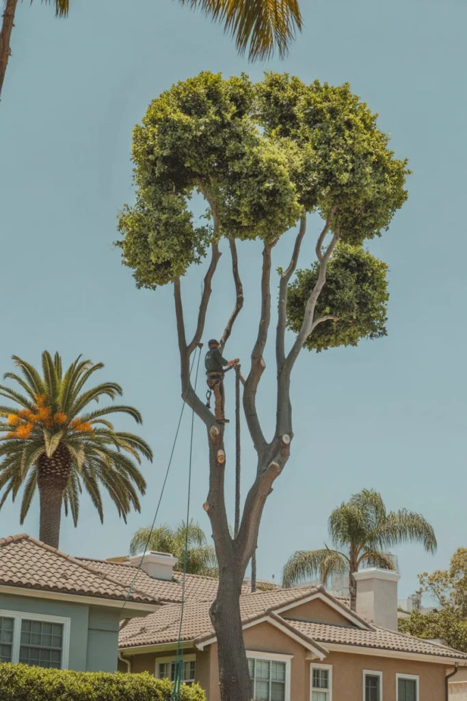 Seasonal Tree Trimming summer scene image